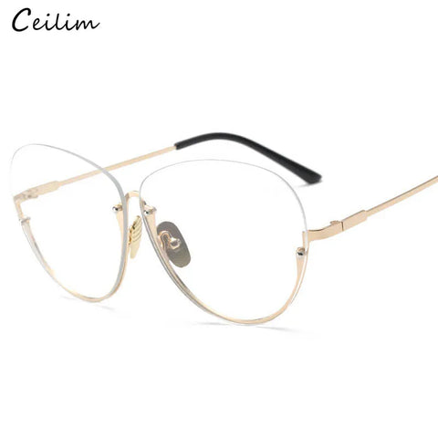 Trend Clear Glasses Women Clear Lens Optical Frames Superstar Unique Transparent