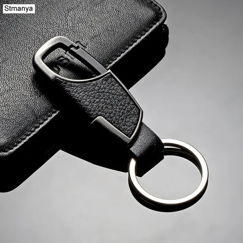 Car Keychain Men and Ladies Leather Waist Hanging Key Chain Metal Key Ring Key Holder