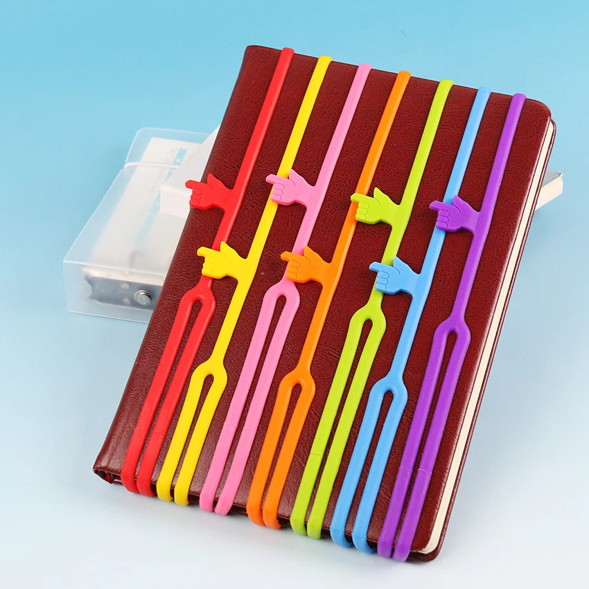 Unique and Novel Cute Silicone Finger Pointing Bookmark Students Mark Remarks Stationery Supplies