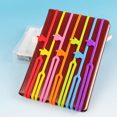 Unique and Novel Cute Silicone Finger Pointing Bookmark Students Mark Remarks Stationery Supplies