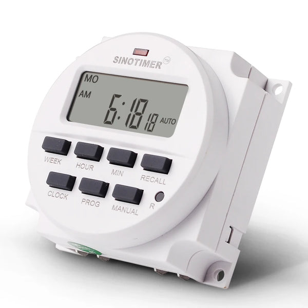 Digital Weekly Timer 7 Days Programmable Time Switch Relay 220V 230V 2 ...