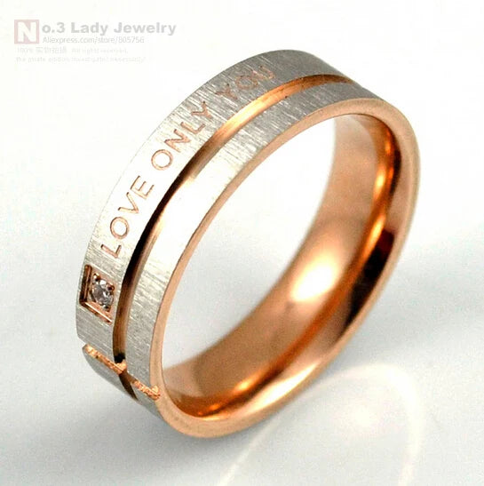 Stainless Steel Wedding Rings Band Jewelry Couple Rings, his and hers promise ring sets For men and women Gokadima