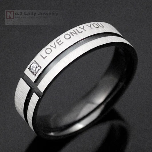 Stainless Steel Wedding Rings Band Jewelry Couple Rings, his and hers promise ring sets For men and women Gokadima
