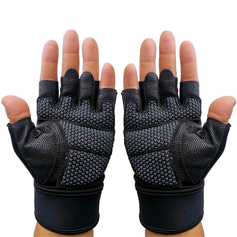 Silicone Fitness Gloves Bodybuilding Weightlifting Dumbbell Training Crossfit Gym Workout