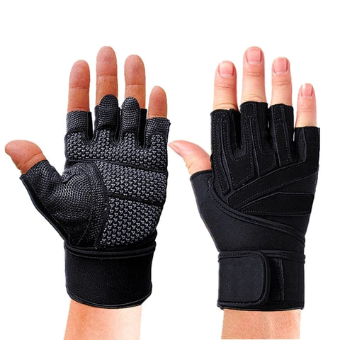 Silicone Fitness Gloves Bodybuilding Weightlifting Dumbbell Training Crossfit Gym Workout