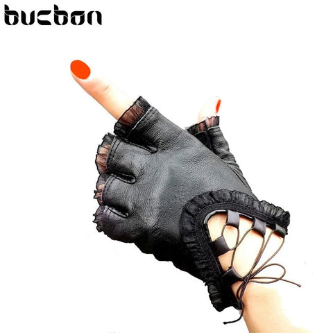 New Lace Sexy Woman Gloves Fingerless Black Riding Gloves Party Punk Driving Ladies Sexy Sports Gloves AGL001